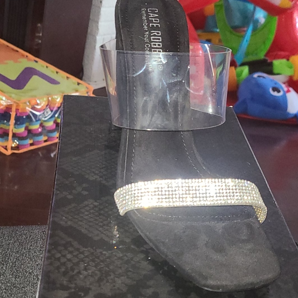 Rhinestone slip on heels